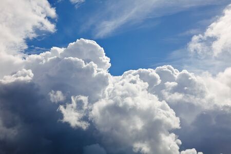 Dramatic sky with stormy clouds