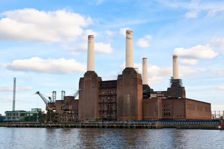 Abandonded Battersea power station in Londonの写真素材