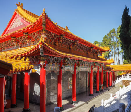Wen Wu (Wenwu) Temple on Sun Moon Lake in Taiwanの写真素材