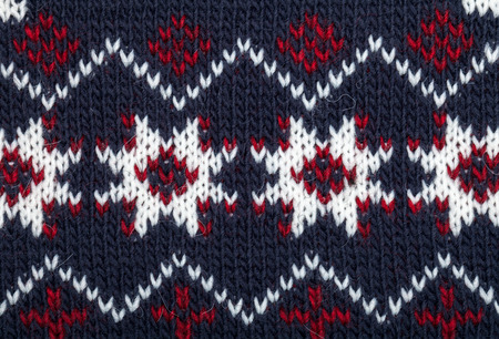 Real knitted fabric textured backgroundの写真素材