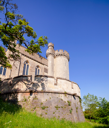 Restored and remodelled medieval motte-and-bailey castle in Arundel, West Sussex, South East England, UK. A popular tourist attraction.のeditorial素材