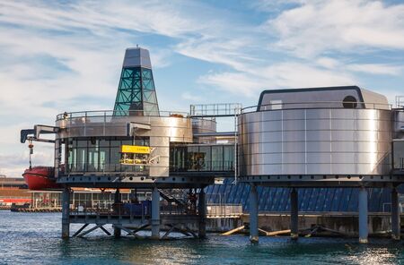 STAVANGER, NORWAY - AUGUST 14, 2018: Norwegian Petroleum Museum (Norsk Oljemuseum), a major landmark in the Port of Stavangerのeditorial素材
