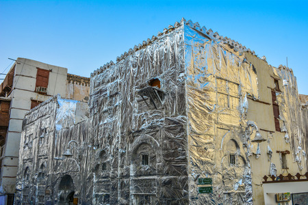 Old building in historical village Jeddah, Saudi arabiaの写真素材
