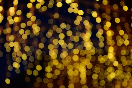 yellow lights bokehの写真素材