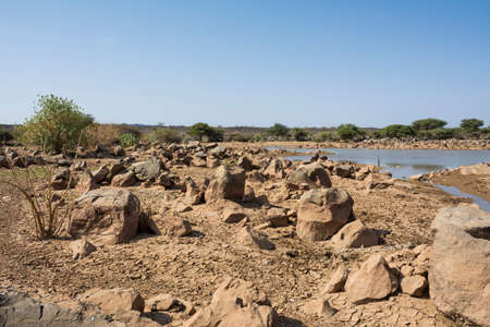 Beautiful desert lake near Madeena, Saudi arabia