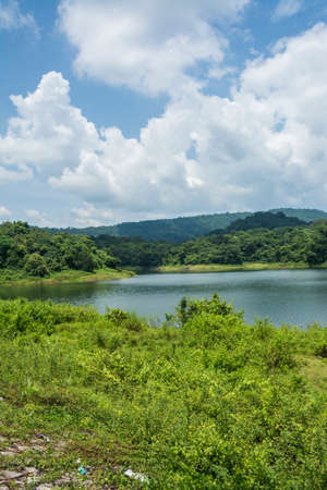 Beautiful view of Vazhani dam, located in Trissur district Kerala, South Indiaの写真素材