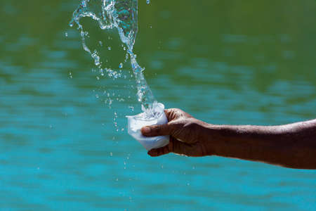 Water splash ripple and wavesの写真素材