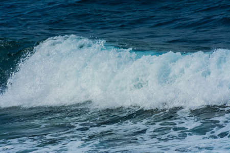 Sea waves splash at Redsea Jeddah, Saudi arabiaの写真素材