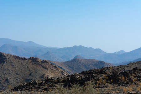 Beautiful mountain landscape, located in Banisad, Saudi arabiaの写真素材