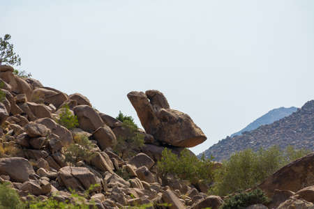 Beautiful Rock formation at Banisad, Saudi arabiaの写真素材