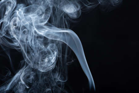 Smoke abstract on black backgroundの写真素材