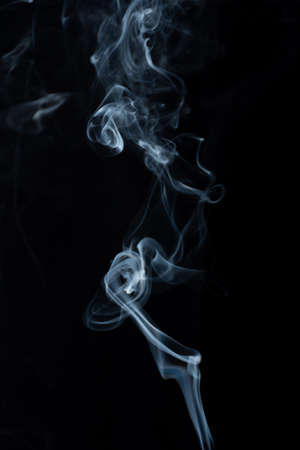 Smoke abstract on black backgroundの写真素材