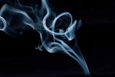 Smoke abstract on black backgroundの写真素材