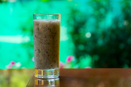 Dragon fruit,Juice isolated with blurred backgroundの写真素材