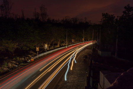 Traffic light trials night photography