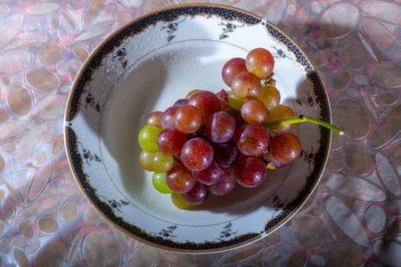 Grapes fruites in plate, beautiful imageの写真素材