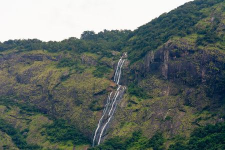 Seetharkund Waterfalls view in Kollengode, Palakaad Dist, Kerala, South Indiaの写真素材