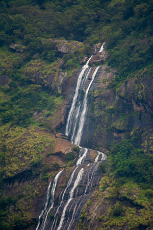 Seetharkund Waterfalls view in Kollengode, Palakaad Dist, Kerala, South Indiaの写真素材