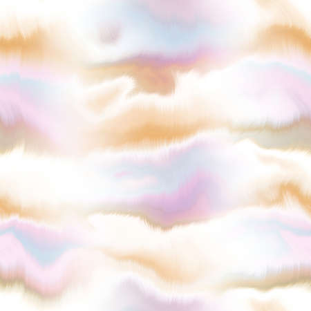 Wavy summer dip dye boho background. Wet ombre color blend for beach swimwear, trendy fashion print....