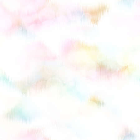 Seamless pale pastel tie dye bokeh texture. Soft tone on tone summer repeat background with washed out sun bleached ink dyed effect.の写真素材