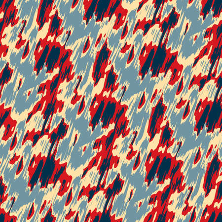 Mottled marine blue red yellow seamless texture. Modern retro swim wear fashion allover print. Memphis style masculine grunge abstract background. High quality jpg swatch.の写真素材