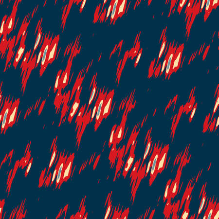 Mottled marine blue red yellow seamless texture. Modern retro swim wear fashion allover print. Memphis style masculine grunge abstract background. High quality jpg swatch.の写真素材