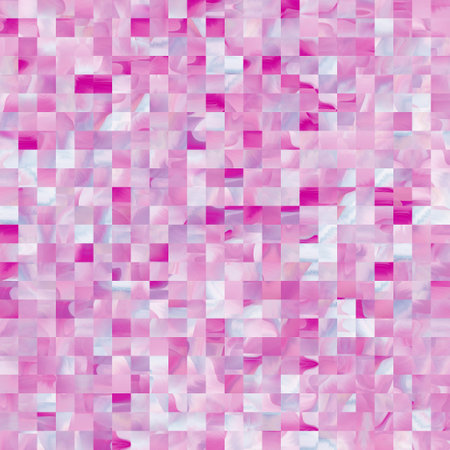 Optical low poly pixel grid dye blur texture background. Seamless washed out geometric ombre effect. 80s style retro square shape pattern. High resolution funky beach wear fashion textile tile.の写真素材