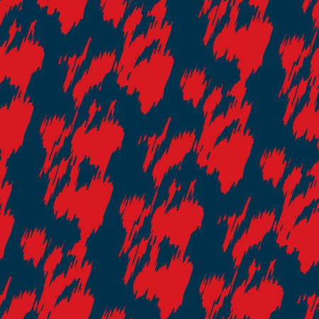 Mottled marine blue red yellow seamless texture. Modern retro swim wear fashion allover print....