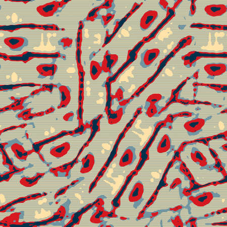 Classic marine blue red yellow seamless texture. Modern retro swim wear fashion allover print....