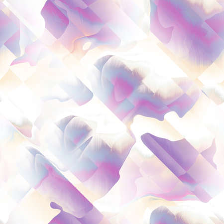 Wavy summer dip dye boho background. Wet ombre color blend for beach swimwear, trendy fashion print. Dripping paint digital fluid watercolor swirl effect. High resolution seamless pattern material.の写真素材