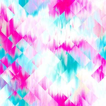 Optical glitch tie dye geometric texture background. Seamless liquid flow effect material. Modern...