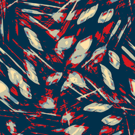 Classic marine blue red yellow seamless texture. Modern retro swim wear fashion allover print....