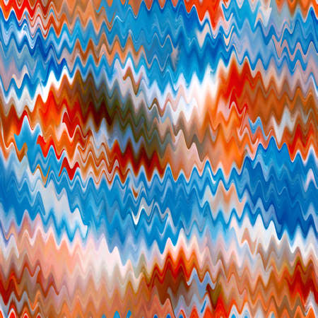 Wavy summer dip dye boho background. Wet ombre color blend for beach swimwear, trendy fashion print. Dripping paint digital fluid watercolor melt effect. High resolution seamless pattern material.の写真素材