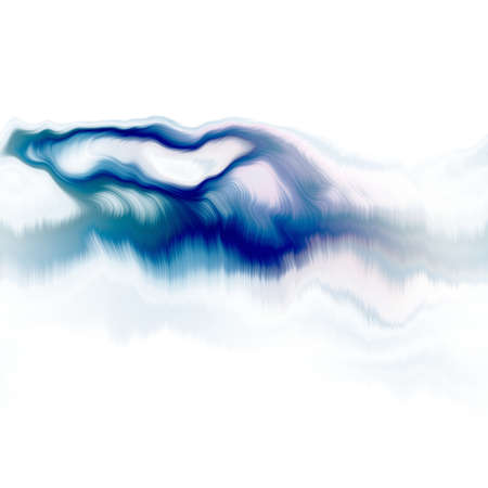 Wavy summer dip dye boho background. Wet ombre color blend for beach swimwear, trendy fashion print....