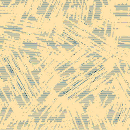 Neutral light blue yellow seamless abstract texture. Modern coastal living all over print. Irregular soft furnishing cover grunge background. High quality jpg swatch.の写真素材