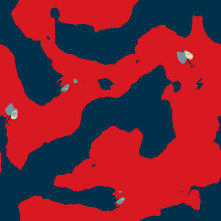 Classic marine blue red yellow seamless texture. Modern retro swim wear fashion allover print. Memphis style masculine grunge abstract background. High quality jpg swatch.の写真素材