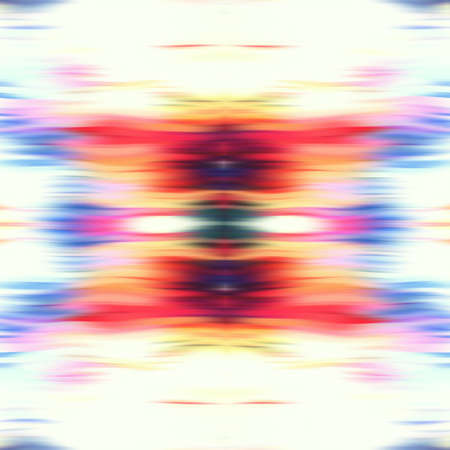 Optical tie dye kaleidoscope blur texture background. Seamless washed out symmetry ombre effect. 80s...