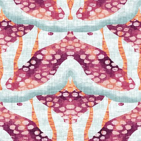 Colorful retro kaleidoscope sixties style pattern. Modern vintage fabric textile background. Fun...