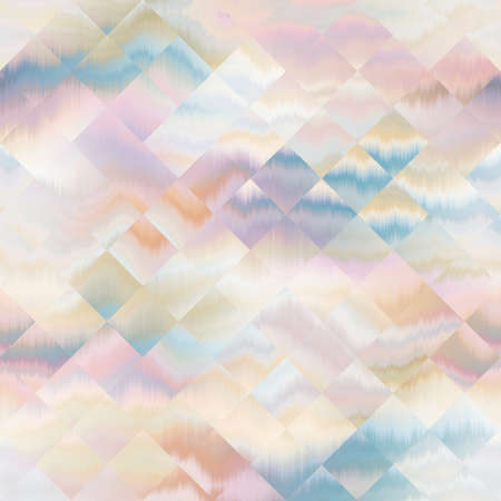 Optical glitch tie dye geometric texture background. Seamless liquid flow effect material. Modern...