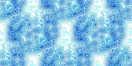 Soft blue water seamless puddle border pattern. Fresh organic wet pool drop edging trim background....