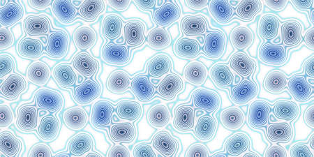 Soft blue water seamless puddle border pattern. Fresh organic wet pool drop edging trim background....