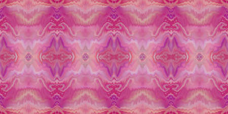 Geometric summer ombre tie dye batik stripe border pattern. Seamless shibori space dyed striped...