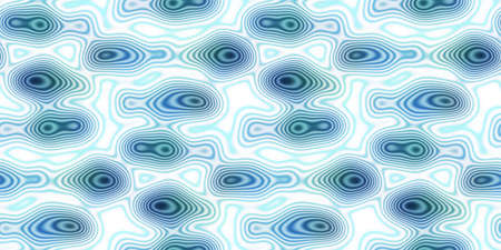 Soft blue water seamless puddle border pattern. Fresh organic wet pool drop edging trim background....