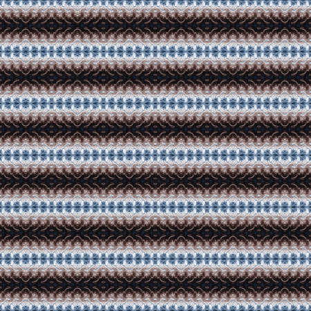 Dark indigo blue white bandanna style tye dye print pattern. Seamless ethnic silk home decor design...