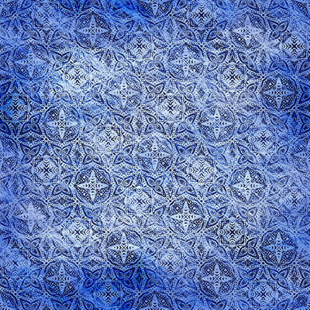 Indigo blue grunge wash linen print pattern. Modern rustic nantucket distressed fabric textile...