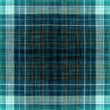 Teal rustic coastal beach house check fabric tile. Seamless sailor flannel textile gingham repeat swatch.の写真素材