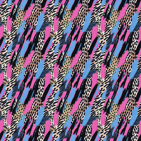 Fun girly camouflage pattern in vibrant stripes and spotted seamless design . Modern skin texture...