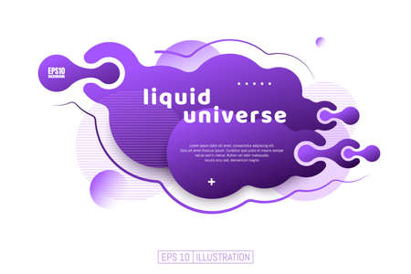 Abstract geometric banner. Liquid shapes background element. Template for banner, brochure, book cover, booklet design. Vector illustration.のイラスト素材