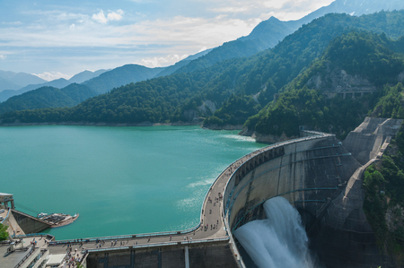 Kurobe dam,Tateyama Kurobe Alpine Route ,Japanのeditorial素材