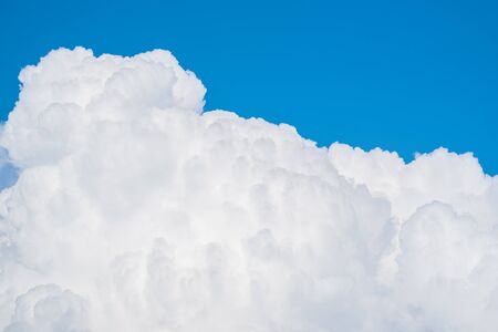 White clouds closeup in blue sky
